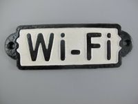 Türschild Hinweisschild Schild Gusseisen WI-FI 15x5cm Krummhörn - Greetsiel Vorschau