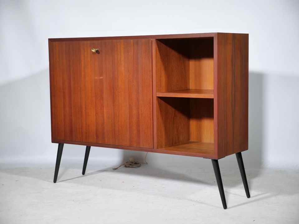 Teak Kommode 60er Jahre Bar Vintage Sideboard Erich Stratmann in Mainz