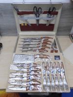Neues hochwertiges 25-teiliges Messerset +Schere+Beil im Koffer Hessen - Korbach Vorschau