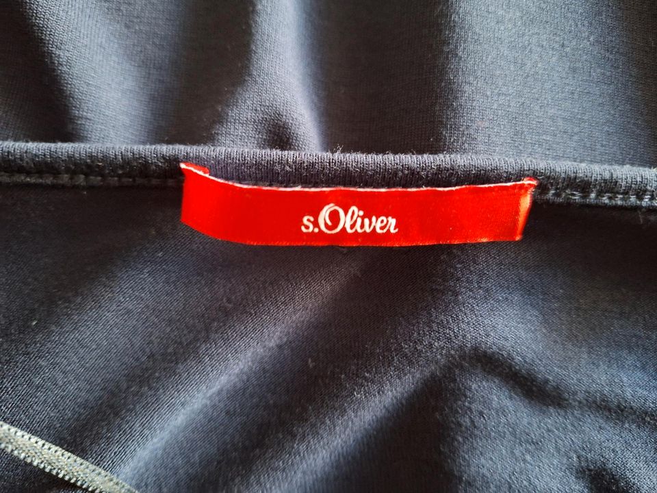 S. Oliver T-Shirt Strickjacke Jäckchen 3/4 Arm dunkelblau Gr. 36 in Velden