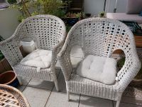 Zwei Gartenstühle aus Rattan in weiß Niedersachsen - Achim Vorschau