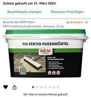 MEM Fugenmörtel außen 25kg Steingrau ***NEU & OVP*** VK ca. 73€ Niedersachsen - Celle Vorschau