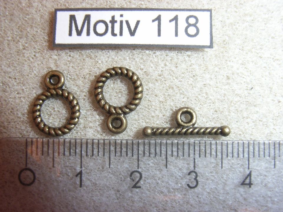 (M113 - M120) Schmuck Zwischenteile Knebelverschlüße  -DIY- in Hümmerich