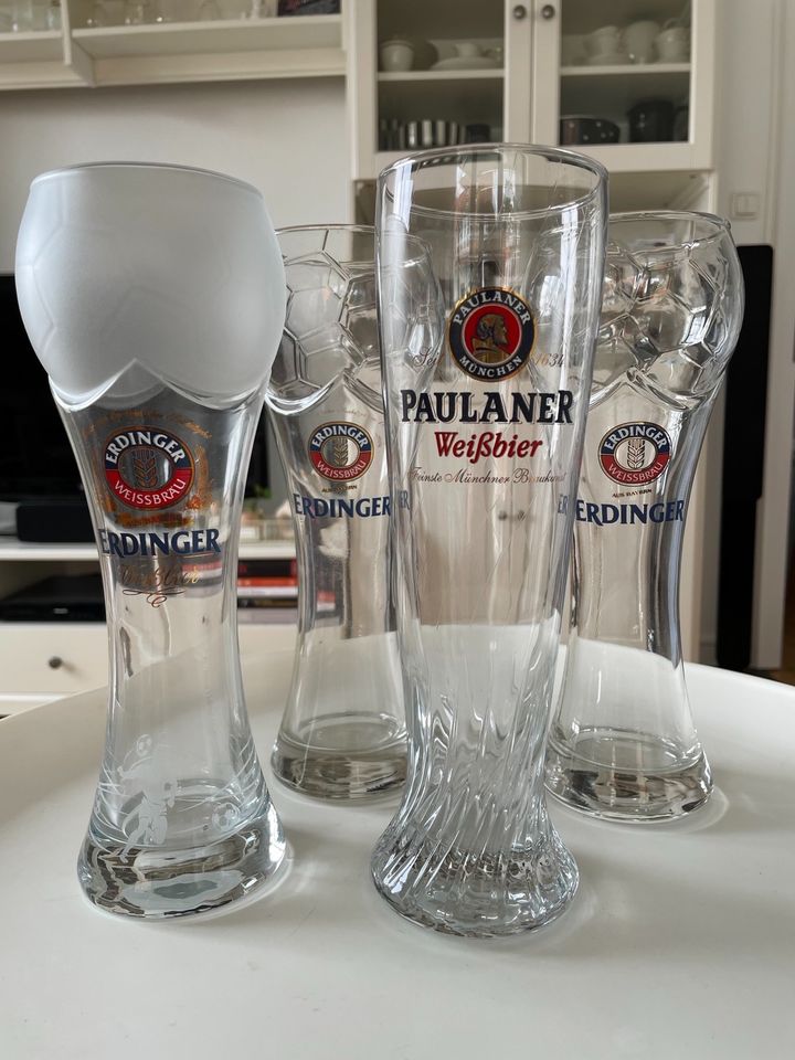 Weißbier Weizenbier Pokale Gläser Fußball Sonderedition Erdinger in Göttingen