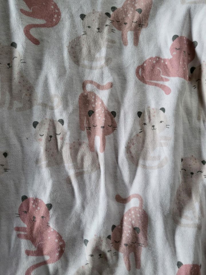 Baby Club Schlafanzug mit Füßen Katzen Größe 80 in Flieden