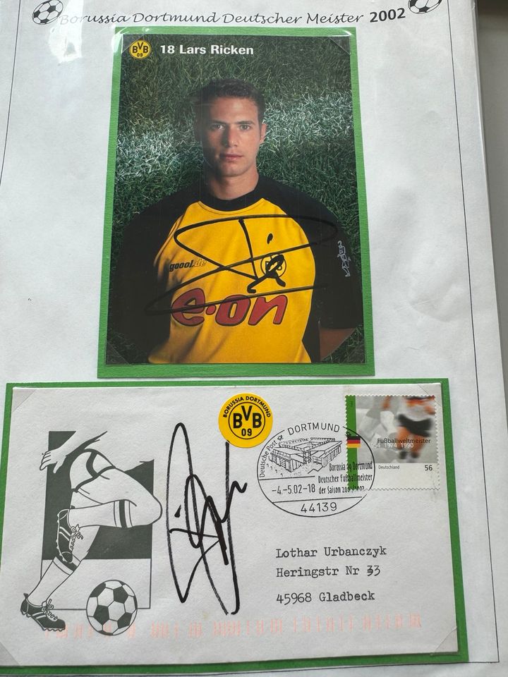 BVB Sammlung Autogrammkarten/Briefe Sticker in Dortmund