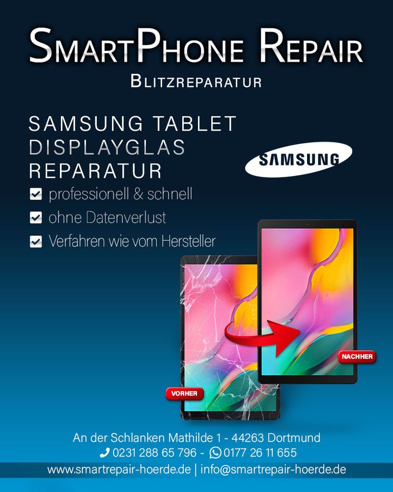Samsung Display Glas Reparatur s8 s9 S10 s20 s20 plus s21 s22 in Dortmund
