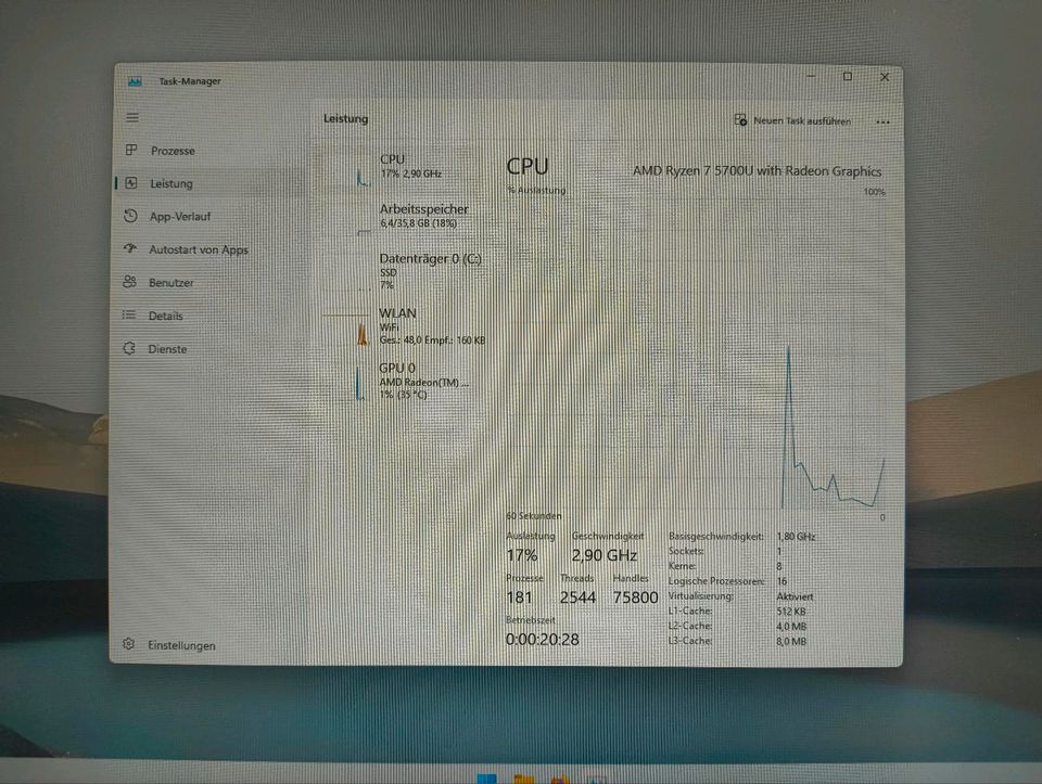 Lenovo Thinkbook 15 G3, R7 5700 40GB RAM 512GB SSD Win 11 Laptop in München