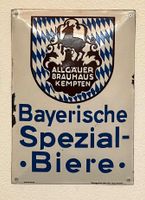 Allgäuer Brauhaus Kempten Emailschild Emailleschild Brauerei Bier Bayern - Kempten Vorschau