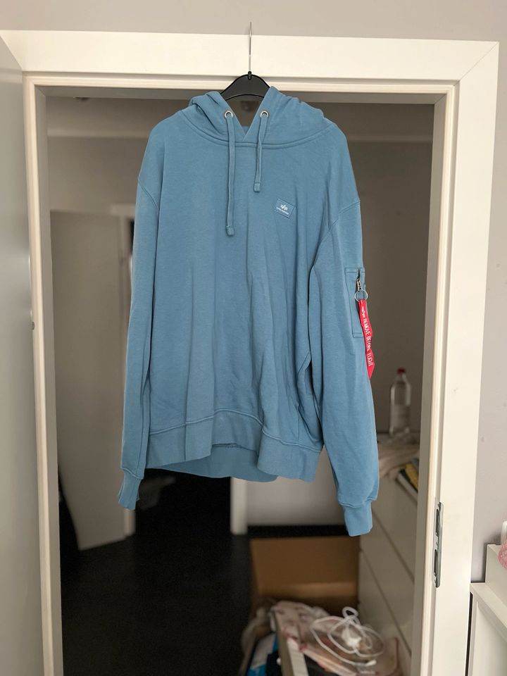 Alpha Industries Hoodie Kapuzenpullover Blau Gr. XL in Mannheim