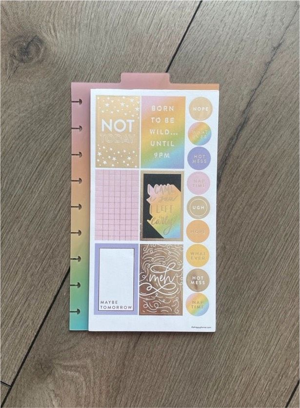 Happy Planner • Not Today Dashboard Sticker • 14 Seiten • NEU in Lippstadt