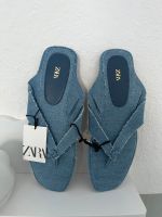 ZARA Jeans Flip Flops Zehentrenner Neu mit Etikett Nordrhein-Westfalen - Detmold Vorschau