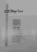 imq Stage Line DJP-200 - Bedienungsanleitung Berlin - Neukölln Vorschau