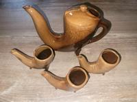 Set Schnapsgläser Kanne aus Ton DDR Sachsen - Schönheide Vorschau