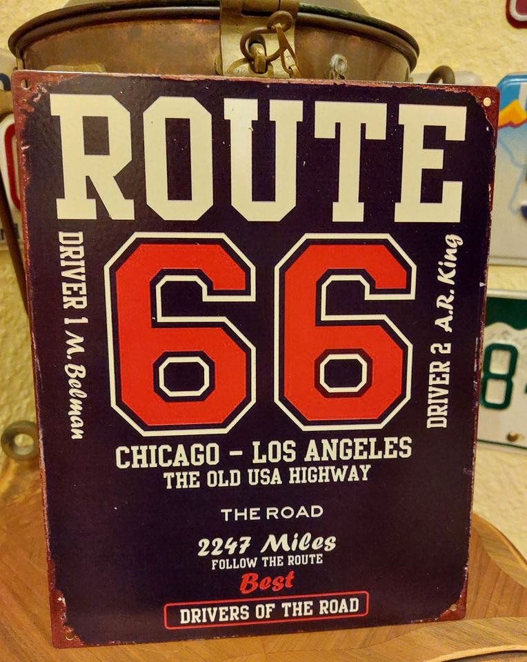 Blechschild – Route 66 Chicago in Essen