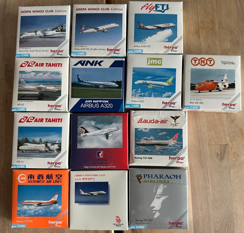 Boeing, Airbus, ATR, BAe, Dash Flugzeuge Herpa Wings 1:500 in Frankfurt am Main