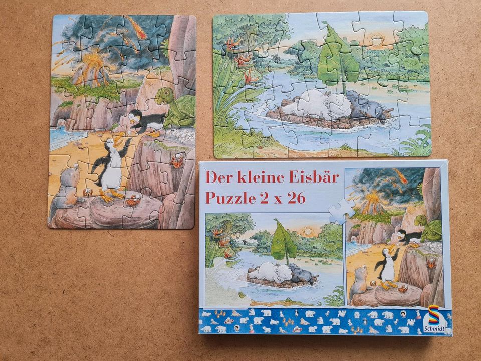 Schmidt Puzzle: Der kleine Eisbär 2 x 26 Teile vollständig in Murr Württemberg