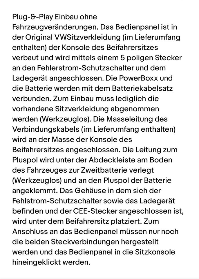 PowerBox für externe Stromversorgung T5 / T6 / T6.1 in Bad Birnbach