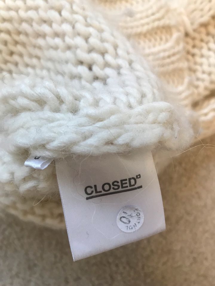 ❤️CLOSED Wollpulli Zopfmuster Creme weiß Gr.S in Hamburg