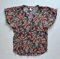 lockere Bluse florales Muster rot schwarz Baden-Württemberg - Ulm Vorschau