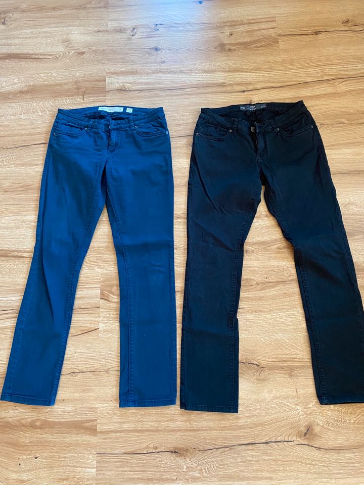 2 Jeanshose Jeans Catie Slim Gr. 36/30, Gr. 28/30 blau schwarz in Trusetal