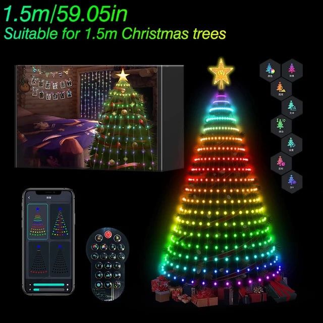 SMART RGB IC CHRISTMAS TREE LIGHTS: MULTICOLOR LED STAR STRINGS in Saarbrücken