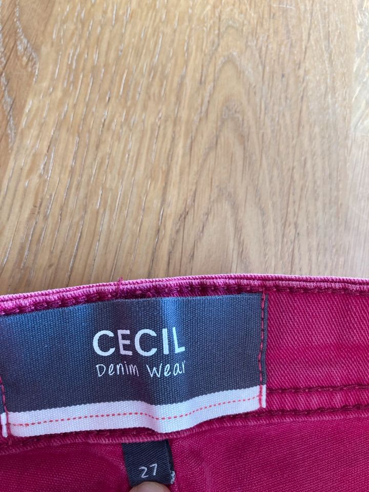 Cecil Damen Jeans Slim Fit W28 Pink ausgewaschen in Gievenbeck