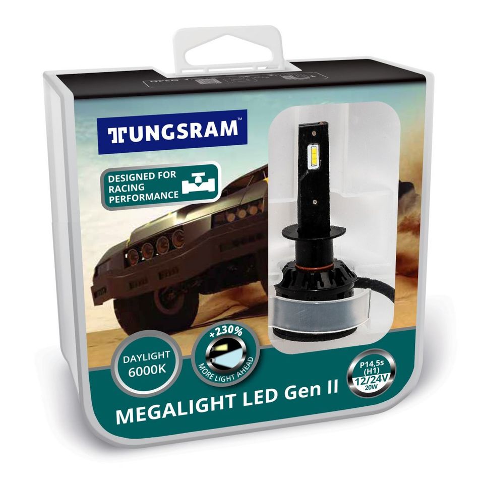 Tungsram H1 12/24V 20W P14.5s Megalight LED Gen II +230% 6000K NO in Gieboldehausen