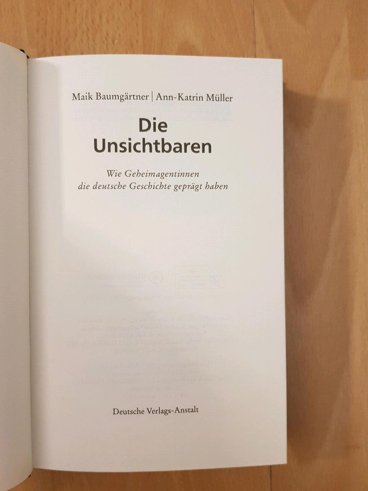 Maik Baumgärtner Die Unsichtbaren Geheimagentinnen Buch Bücher in Frankfurt am Main
