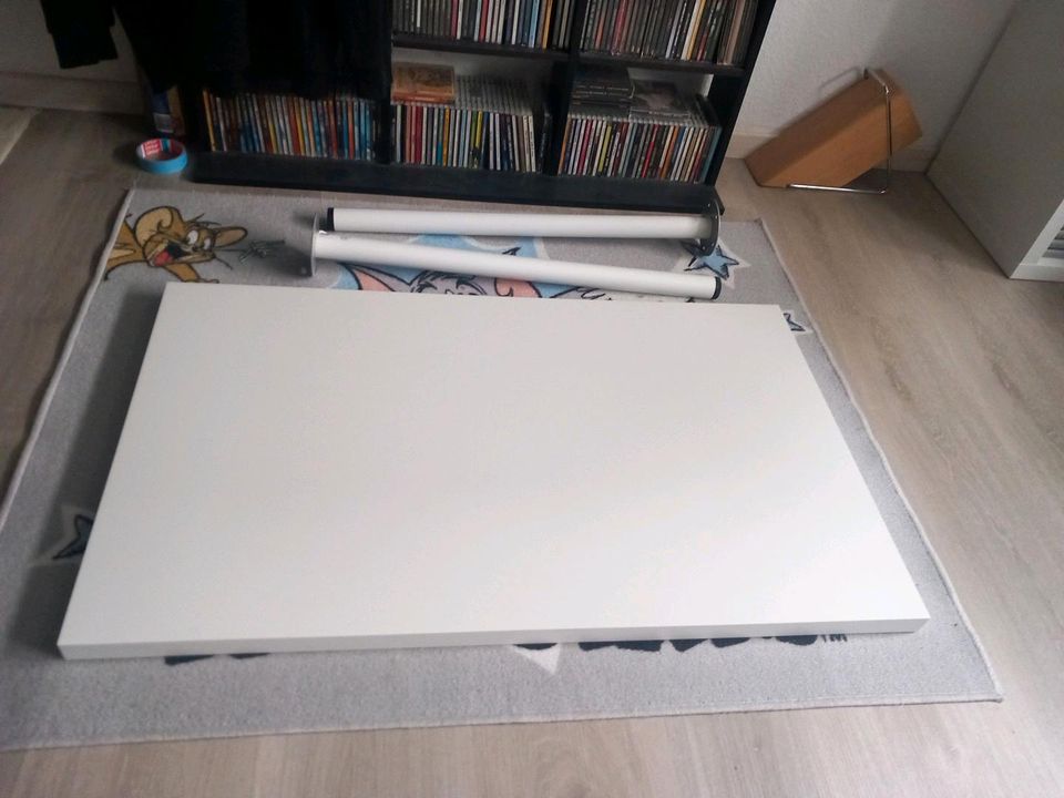 IKEA Tischplatte Linnmon 100x60 und 2x Tischbein Adils in Sinzheim