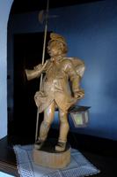Nachtwächter Holzfigur Holzskulptur handgeschnitzt mit Laterne Nordrhein-Westfalen - Hörstel Vorschau
