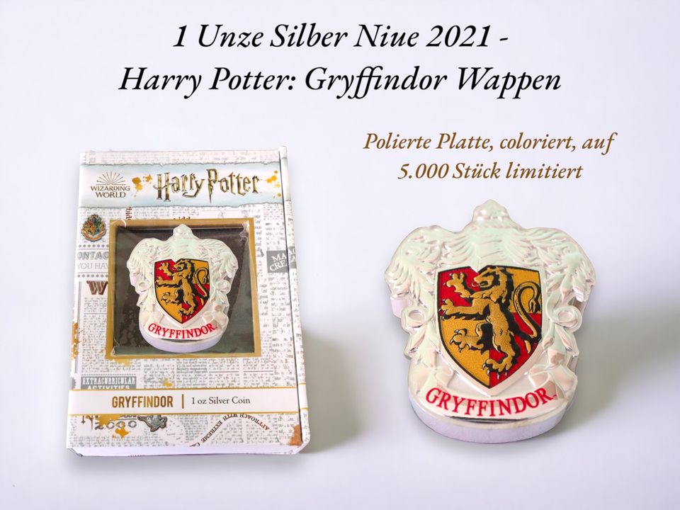 1 Unze Silber Niue 2021 Harry Potter Gryffindor Wappen in Wittingen