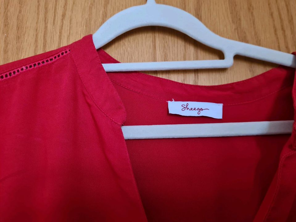 Sheego Bluse, rot, 54 in Roth