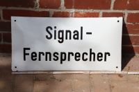 Signalfernsprecher Emailleschild Reichsbahn Bahnhof, Mellendorf Brandenburg - Bernau Vorschau