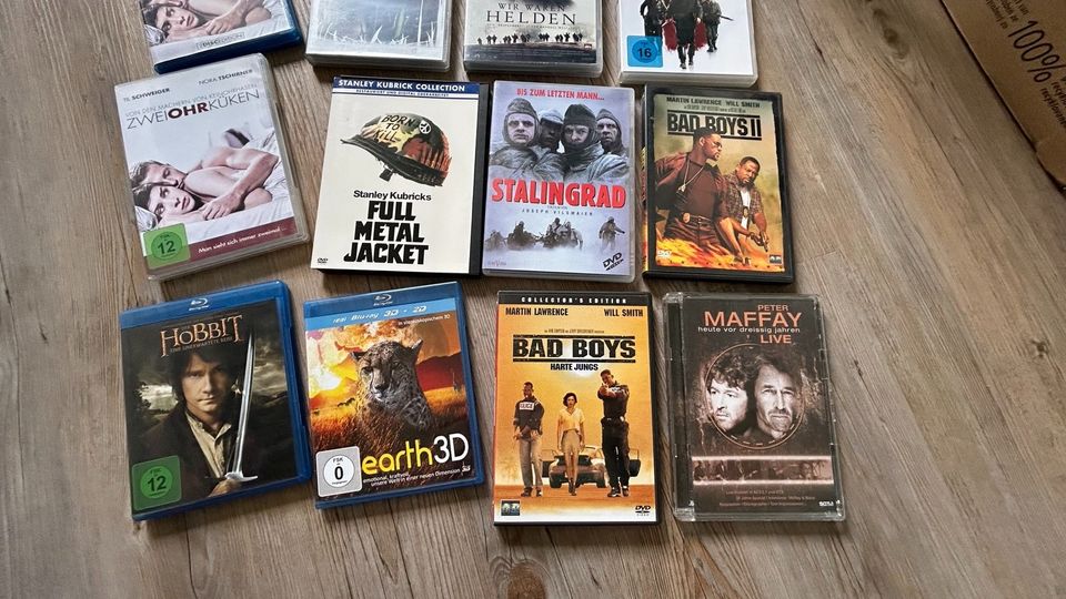 DVD Blu-ray Konvolut Maffay Full Metal Jacket Bad Boys usw. in Ziegelroda