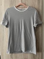 H&M Tshirt gestreift grau weiß M Basic Nordrhein-Westfalen - Lindlar Vorschau