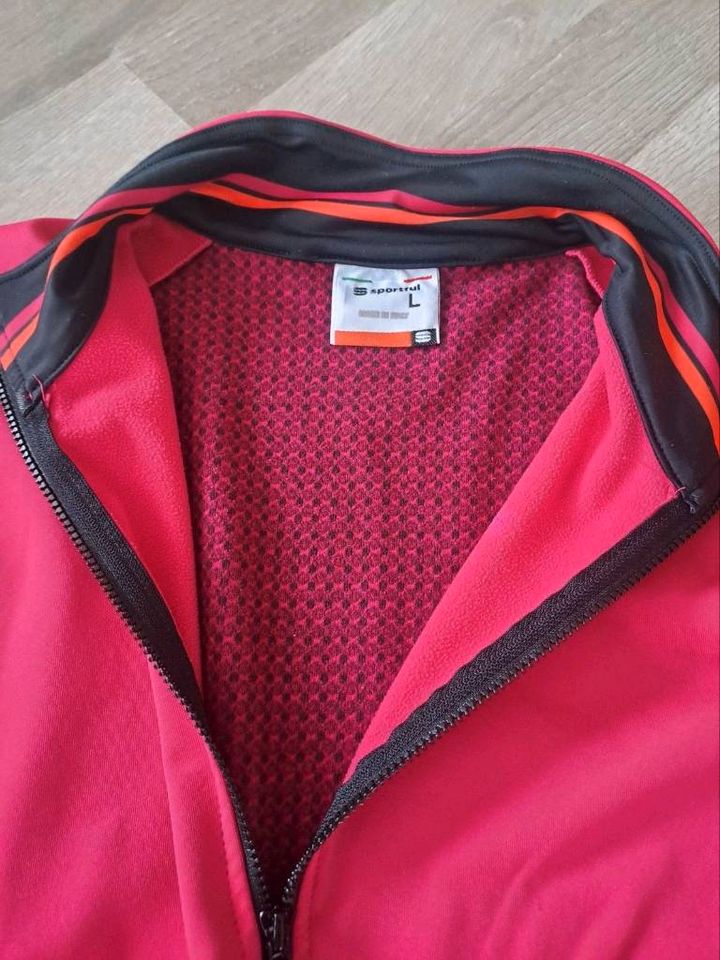 Rennradtrikot Langarm warm Damen Gr. L Sportful pink-schwarz in Fernwald