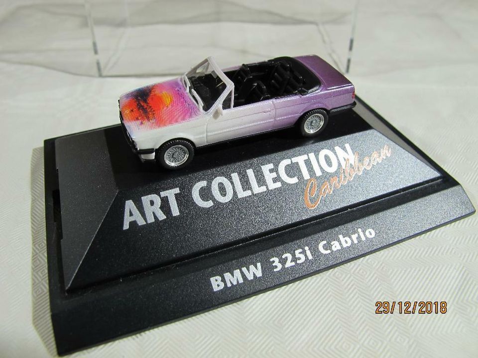 HERPA #045001 Art Collection BMW 325i Cabrio “Caribbean“, 1:87 in Niedereschach