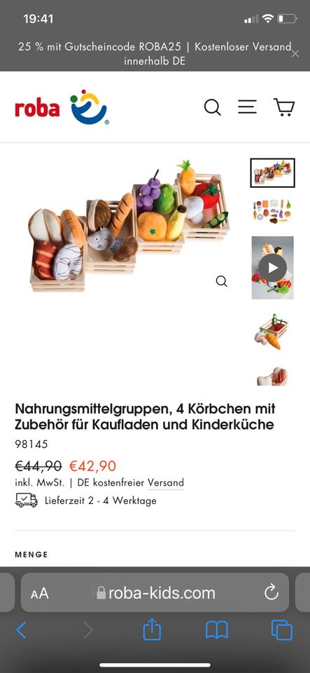 Roba Kaufladen Kinder neu OVP nie aufgebaut Verkaufsstand Zubehör in Hochheim am Main