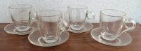 4 Espressotassen mit Untertasse Glas Barista Kaffee Küche Thüringen - Sömmerda Vorschau