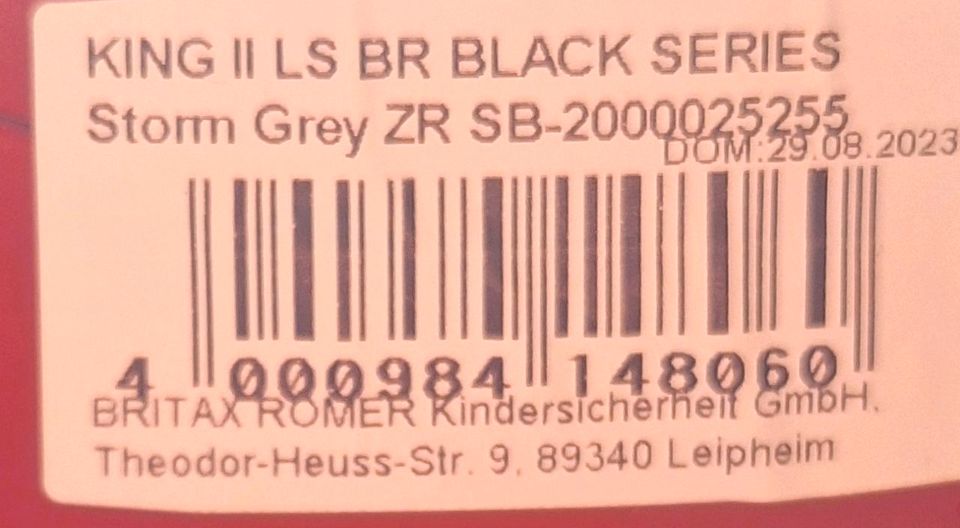 KING II LS Black Series Storm Grey wie Neu in Ulm