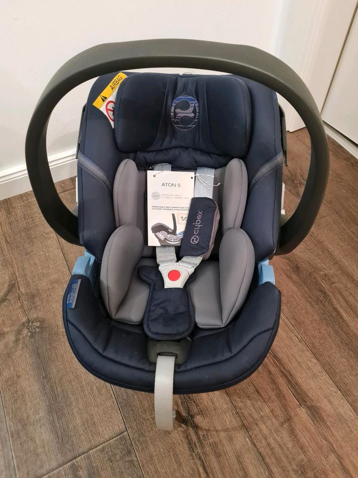 Babyschale Cybex Aton 5 Navy Blue in Bördeland