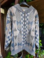 Strickjacke grau / blau gemustert, gr. XL, Warm Sachsen - Jahnsdorf Vorschau