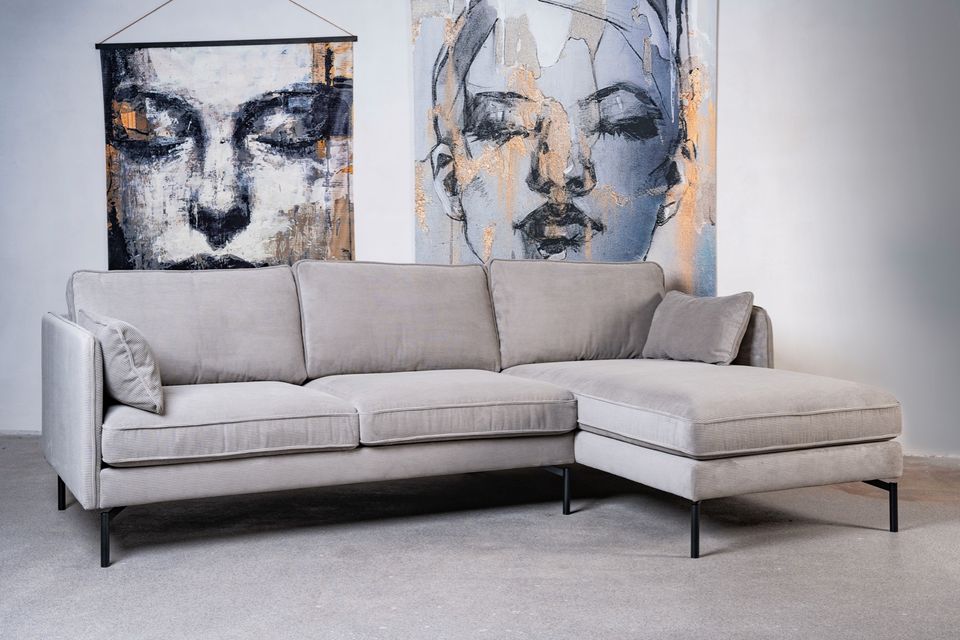 Ecksofa L „Juns“ 286cm | Cord Couch in Hamburg