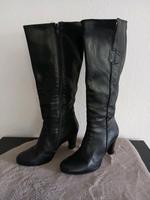 Leder Stiefel schwarz Gr.39 mit 8cm Absatz Bayern - Neumarkt i.d.OPf. Vorschau