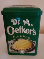 ** grüne Dr. Oetker Blechdose Puddingmotiv für 6 Euro Bayern - Elsenfeld Vorschau