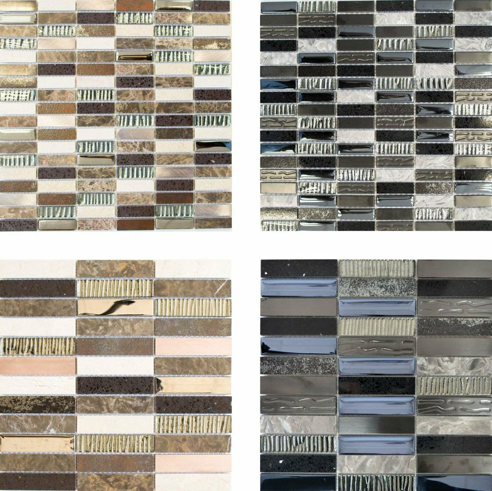 Mosaikfliese Transluzent Komposit Edelstahl Aluminium  Rechteck in Ebrach