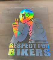 Autoaufkleber „RESPEKT FOR BIKERS“ Hologramm Farbe Baden-Württemberg - Erbach Vorschau