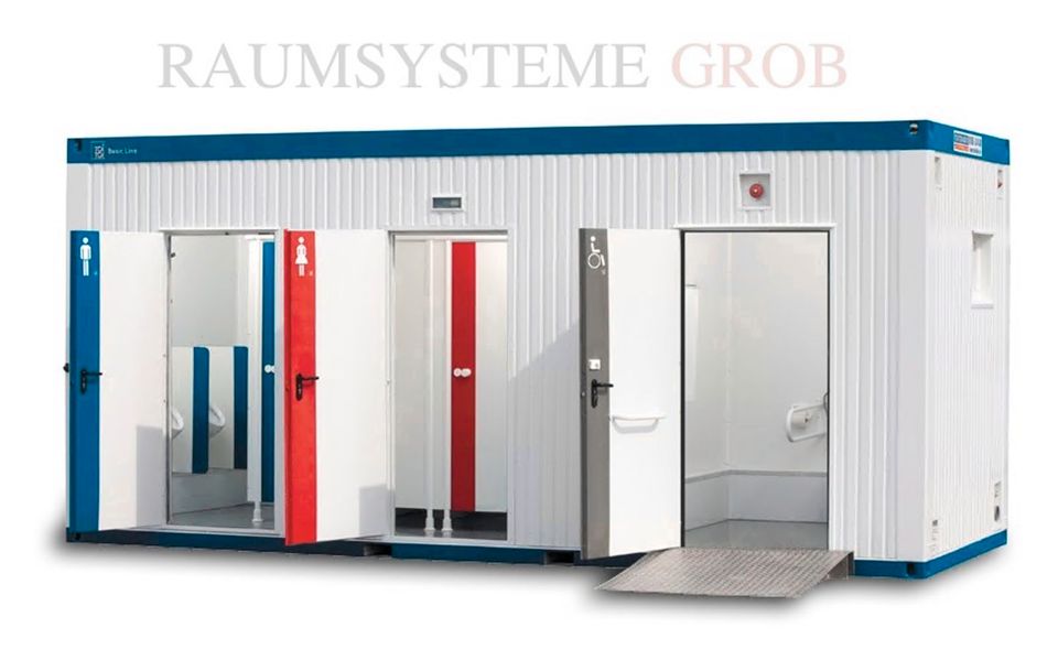 ✨ Günstige Anschaffungskosten ✨ 2 x 2 x 2,7 Meter - Container mit WC, Dusche und Waschbecken - ideal für Baustellen, Events und Camping - WC-Container Duschcontainer - WC Dusche Waschbecken Boiler neu in Brunnen