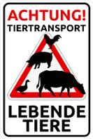 Aufkleber "Achtung ! Lebende Tiere" Tiertransport, Hinweis Sachsen - Leisnig Vorschau